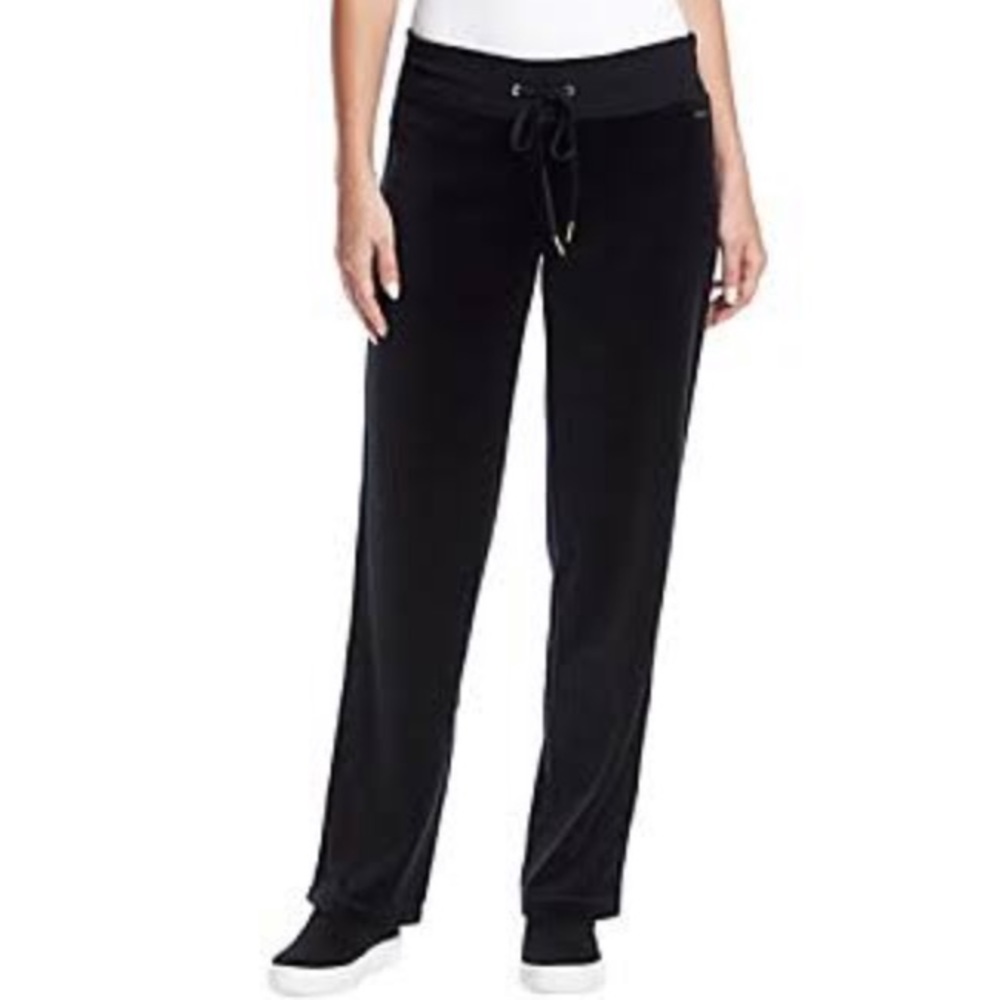 New Calvin Klein Black Velour Pants